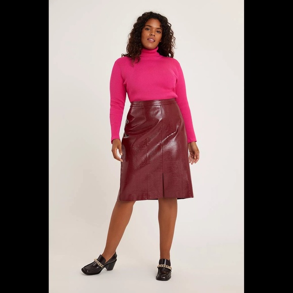 Anthropologie Sunday in Brooklyn Maxine Faux Leather Pencil Skirt - Picture 3 of 14